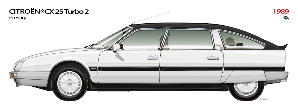 Citroën CX 25 Prestige Turbo 2 Retromobile 2023 Ikonoto pour L'Agence CX